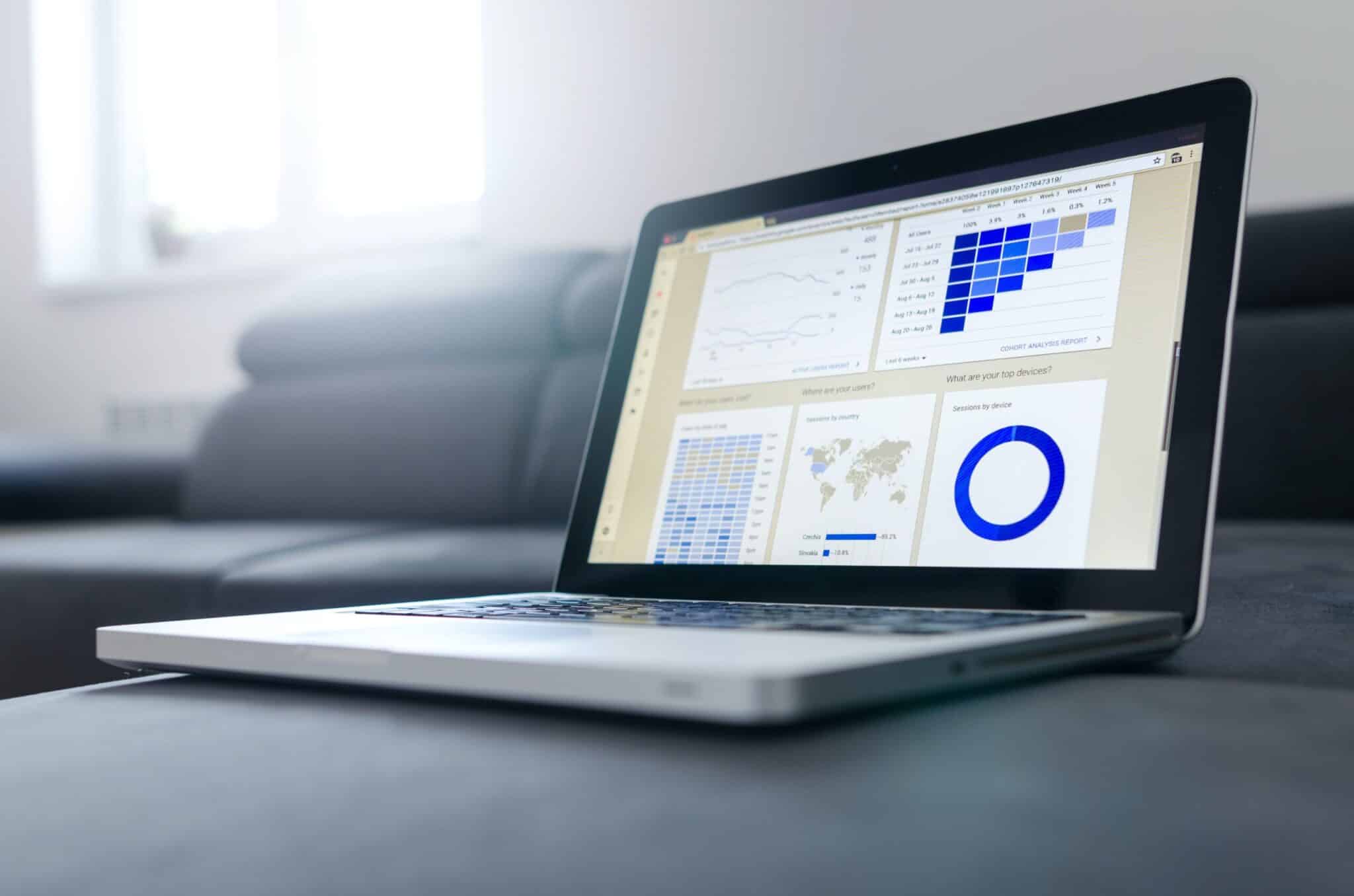 Laptop with Google Analytics Report